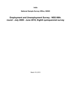 Employment and Unemployment Survey : NSS 66th. round : July