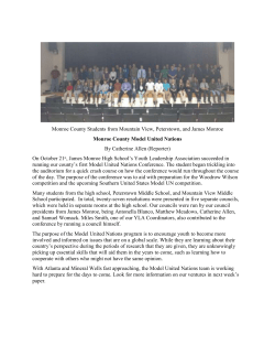 Model UN 2015-16 - Peterstown Middle School