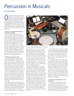 Percussion in Musicals