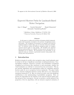 Expected Shortest Paths for Landmark
