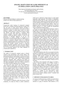 Online Adaptation of Game Opponent AI in Simulation and in Practice