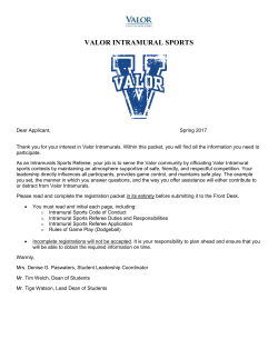 Intramural Referee Application