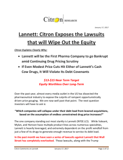 Lannett - Citron Research