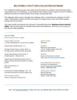 Multifamily Utility Collection Database