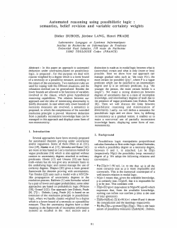 Automated reasoning using possibilistic logic : semantics, belief