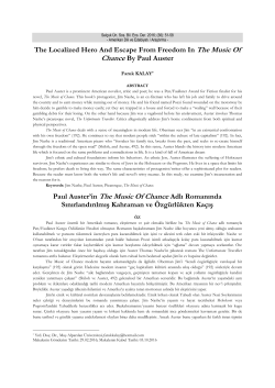 Paul Auster`in The Music Of Chance Adlı Romanında