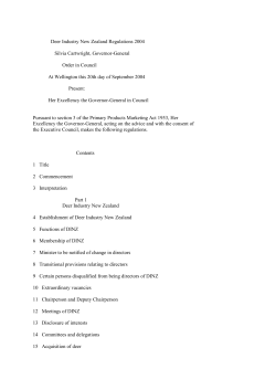 Deer Industry New Zealand Regulations 2004