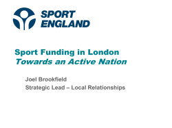 Joel Brookfield, Sport England Presentation