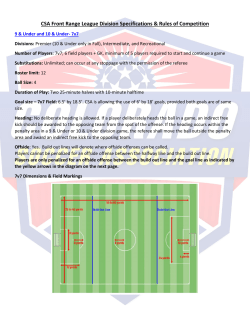 CSA Front Range League Division Specifications