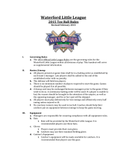 Tee Ball Rules - Waterford Little League