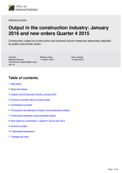 Output in the construction industry