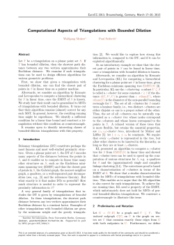 Computational Aspects of Triangulations with Bounded Dilation