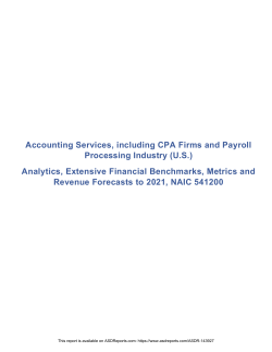 Accounting Services, including CPA Firms and Payroll