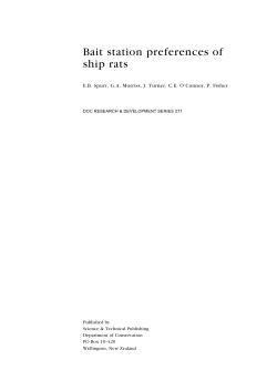 Bait station preferences of ship rats