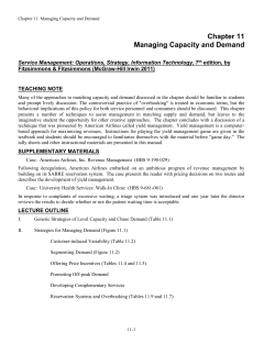 case: the yield management analyst
