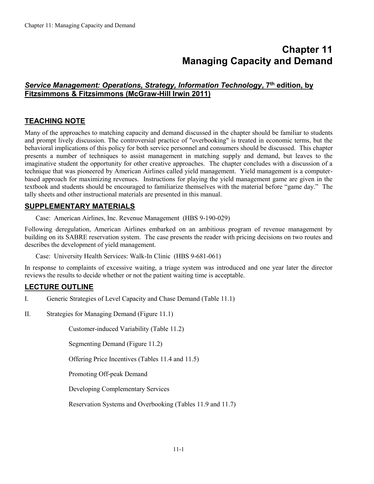 Case The Yield Management Analyst