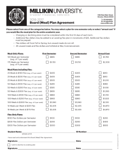 2016-2017 Board (Meal) Plan Agreement
