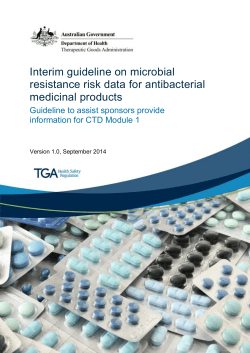 Consultation: Interim guideline on antimicrobial resistance risk