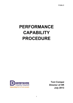 Performance Capability Procedure