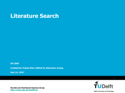 IN3305, Literature Search, 2010