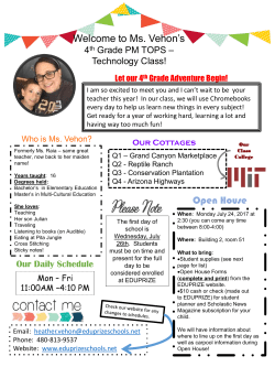 Open House Welcome to Ms. Vehon`s