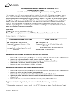 Fielding and Striking Games (Sandi Lavery and Jodie
