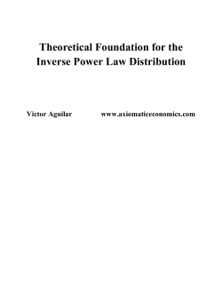 Theoretical Foundation for the Inverse Power Law Distribution