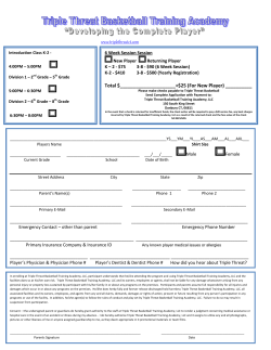 Total $ +$25 (For New Player) - Triple Threat Basketball Training