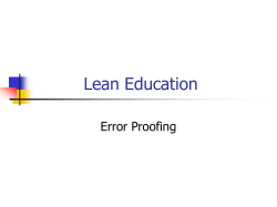 Error Proofing