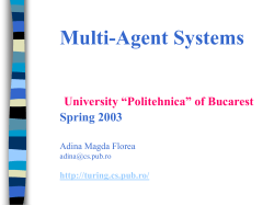 Multi-Agent Systems Lecture 11 Computer Science WPI - on AI-MAS