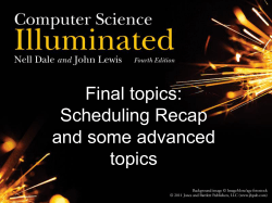 Completion Time - Department of Computer Science