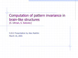 Computation of pattern invariance in brain