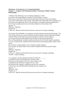 Marketing: An Introduction, 12e (Armstrong/Kotler) Chapter 2