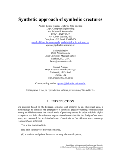 Synthetic approach of symbolic creatures