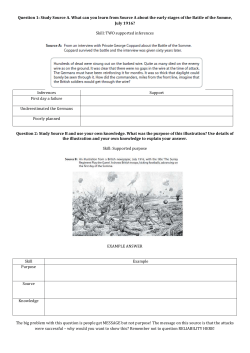 Question 1: Study Source A. What can you learn from Source A
