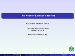 The Kochen-Specker Theorem