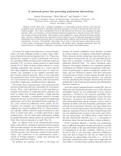 A universal power law governing pedestrian interactions