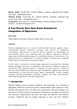 A Two Person Zero Sum Game Oriented to Integration