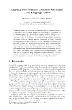 Aligning Experientially Grounded Ontologies Using Language Games