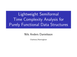 Lightweight Semiformal Time Complexity Analysis for Purely