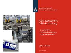 Bevindingen van de technische begeleidingsgroep GSM-R