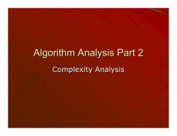 Algorithm Analysis Part 2