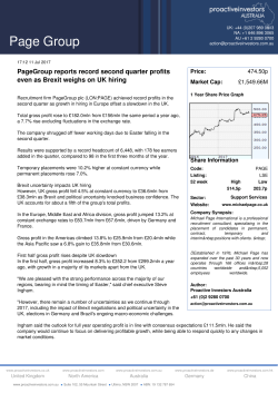 PageGroup reports record second quarter profits even as Brexit