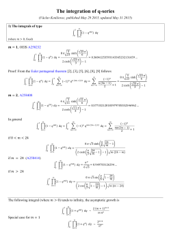 Integration of q-series