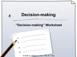 “Decision-making” Worksheet