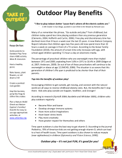 Outdoor Play Benefits - Early Childhood Investigations