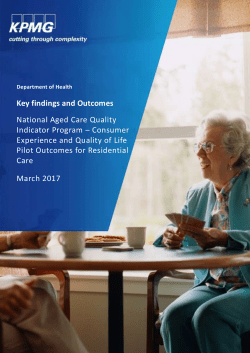 Pilot Report - Ageing and Aged Care