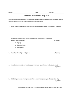 Assessment Invasion Game Skills for Middle School