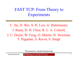 FAST TCP: From Theory to Experiments