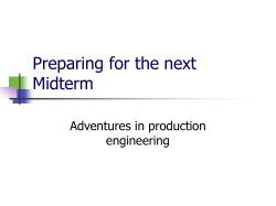 Preparing for the Midterm
